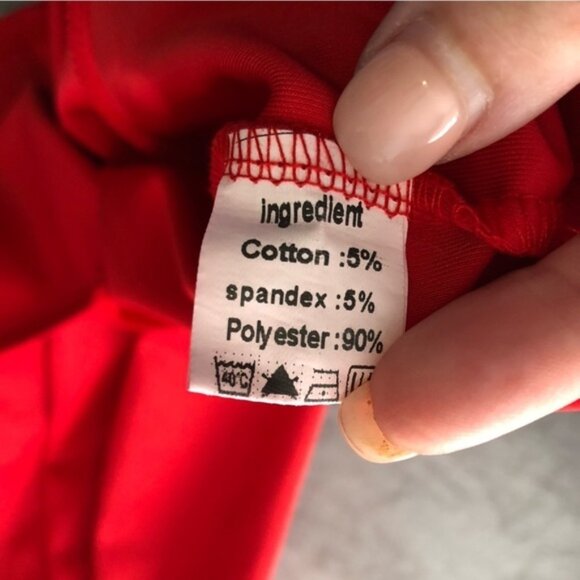 Flutter Sleeve Red Dress Size Large - Picture 5 of 5